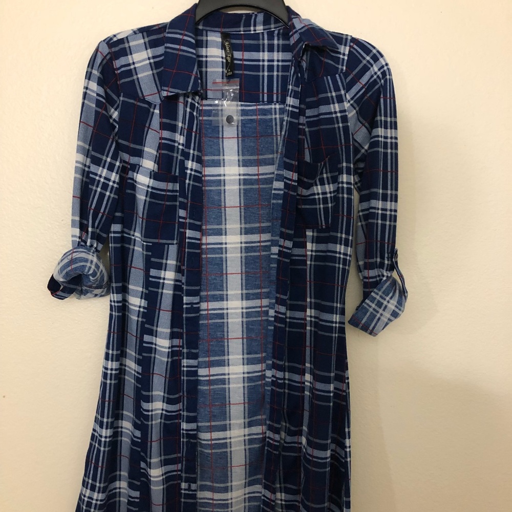 Plaid long shirt